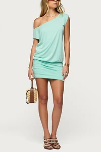 Edikted Marya Off Shoulder Ruched Mini Dress
