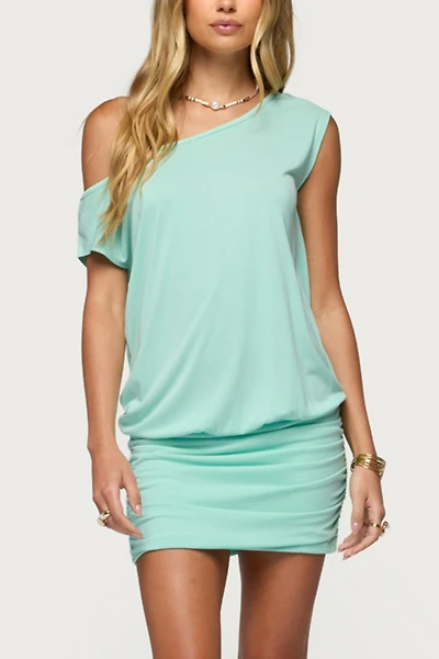 Edikted Marya Off Shoulder Ruched Mini Dress