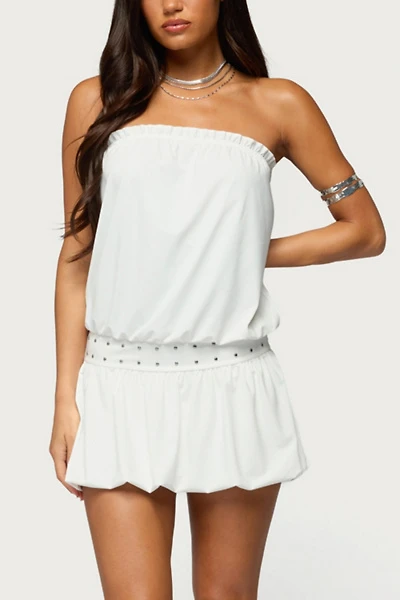 Edikted Layton Studded Strapless Bubble Mini Dress