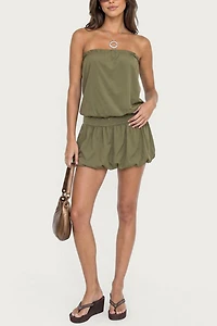 Edikted Layton Studded Strapless Bubble Mini Dress