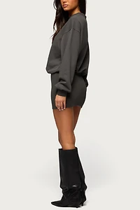 Edikted Jannah Sweatshirt Mini Dress