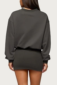 Edikted Jannah Sweatshirt Mini Dress