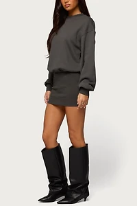 Edikted Jannah Sweatshirt Mini Dress