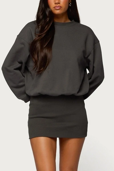 Edikted Jannah Sweatshirt Mini Dress