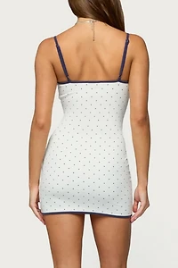 Edikted Rosalyna Polka Dot Mini Dress