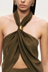 Nocturne Twist Halter Neck Top