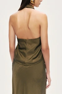 Nocturne Twist Halter Neck Top