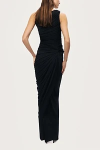 Nocturne Draped Sleeveless Maxi Dress
