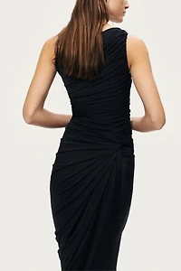 Nocturne Draped Sleeveless Maxi Dress