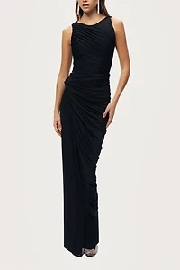 Nocturne Draped Sleeveless Maxi Dress