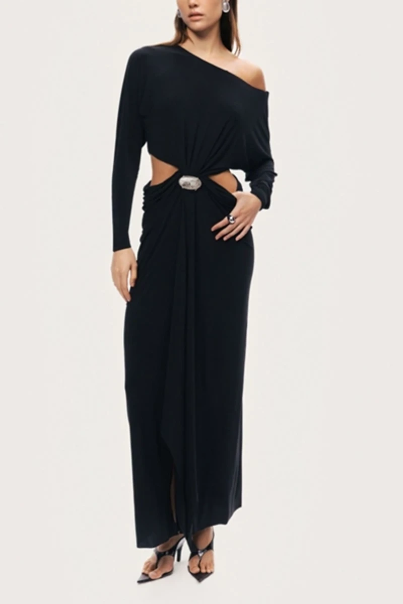 Nocturne Off-The-Shoulder Cut Out Maxi Dress