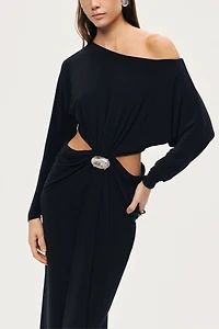 Nocturne Off-The-Shoulder Cut Out Maxi Dress