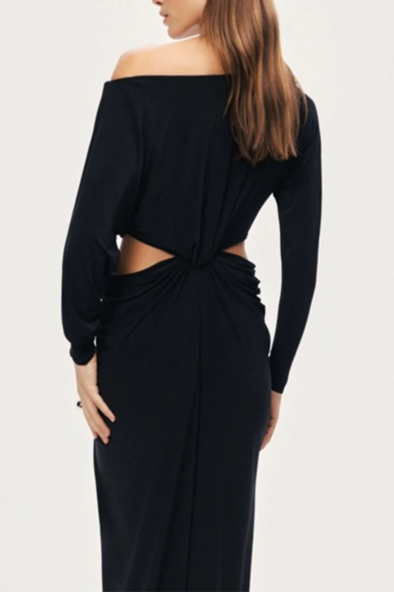 Nocturne Off-The-Shoulder Cut Out Maxi Dress