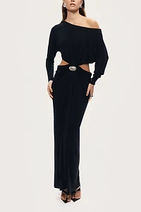 Nocturne Off-The-Shoulder Cut Out Maxi Dress