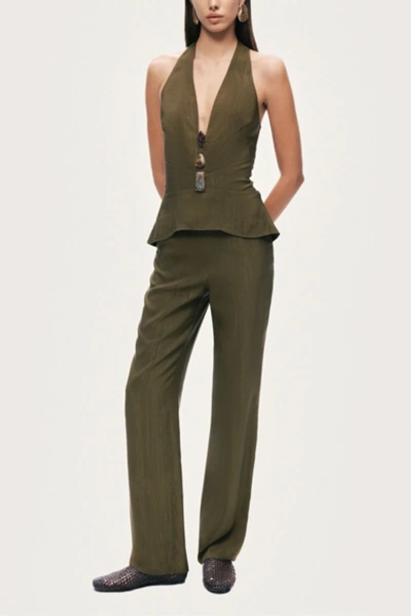 Nocturne Straight-Leg Tailored Pants