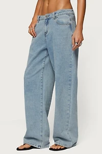 Edikted Dalina Washed Low Rise Baggy Jean