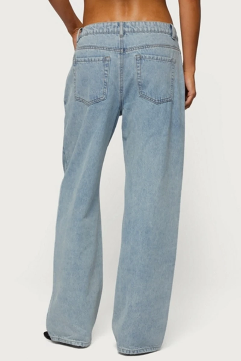 Edikted Dalina Washed Low Rise Baggy Jean