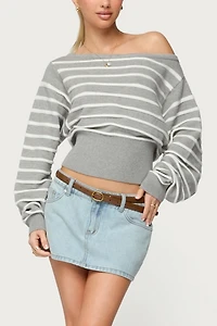 Edikted Petite Chiara Denim Micro Skirt