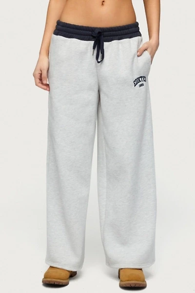 Edikted Petite Contrast Embroidered Sweatpants