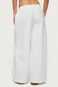 Edikted Petite Kamari Low Rise Wide Sweatpants