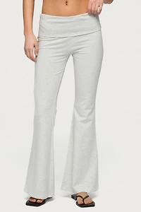 Edikted Petite Naomi Foldover Flared Leggings