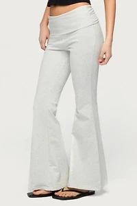 Edikted Petite Naomi Foldover Flared Leggings