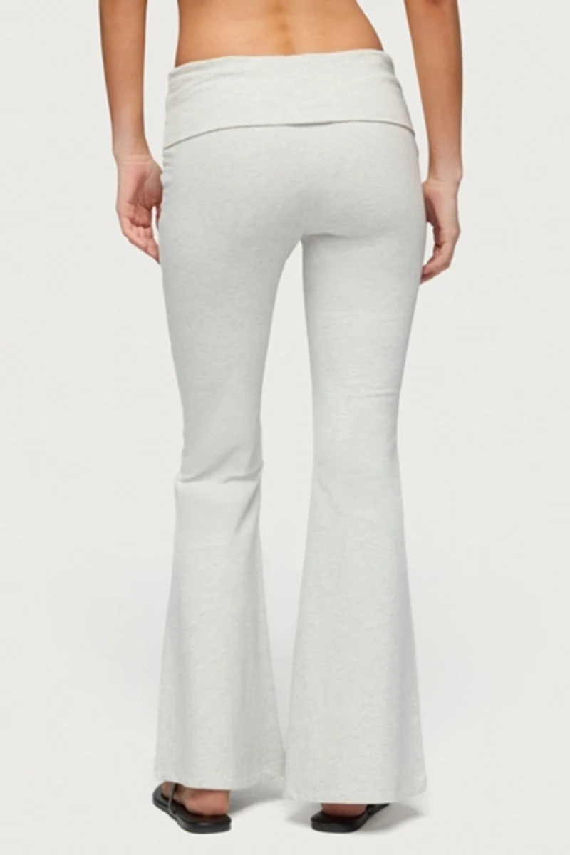 Edikted Petite Naomi Foldover Flared Leggings