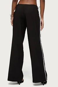 Edikted Mikah Dotted Ribbon Wide Leg Pants