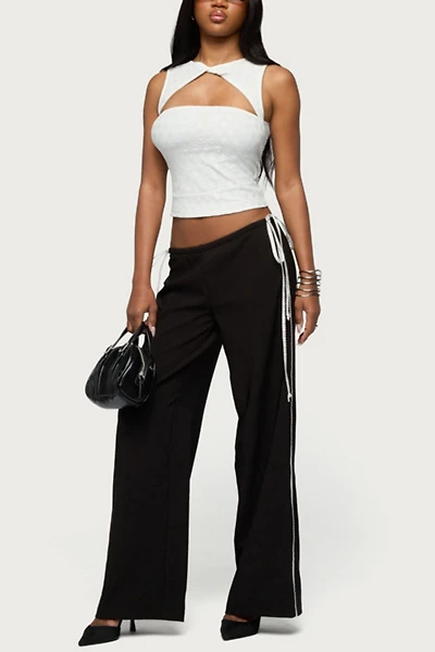 Edikted Mikah Dotted Ribbon Wide Leg Pants
