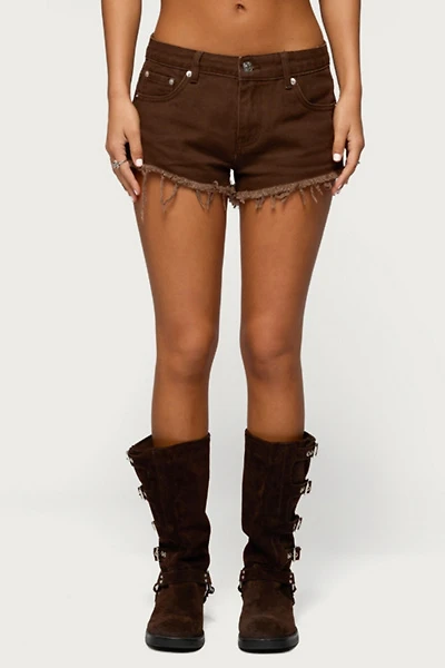 Edikted Josefina Low Rise Denim Shorts