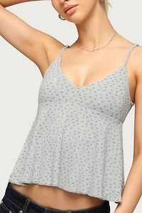 Edikted Kelli Floral Babydoll Tank Top