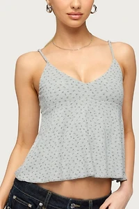 Edikted Kelli Floral Babydoll Tank Top