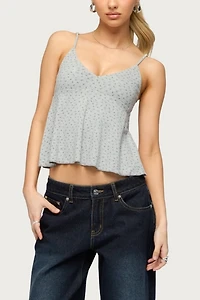 Edikted Kelli Floral Babydoll Tank Top