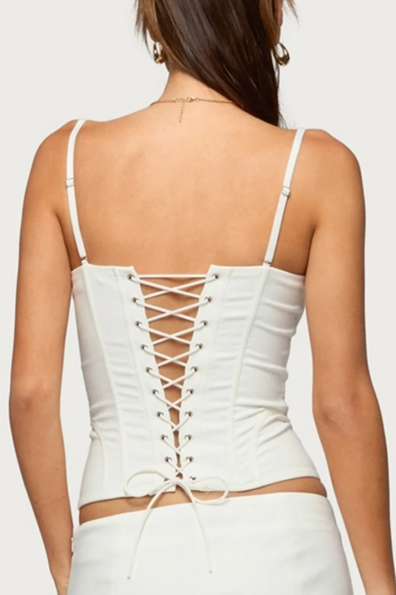 Edikted Alixa Pleated Detachable Straps Corset