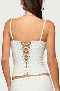 Edikted Alixa Pleated Detachable Straps Corset