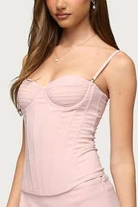 Edikted Alixa Pleated Detachable Straps Corset