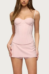 Edikted Alixa Pleated Detachable Straps Corset