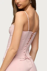 Edikted Alixa Pleated Detachable Straps Corset