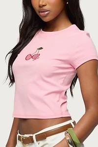 Edikted Cherry Crush T Shirt