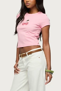 Edikted Cherry Crush T Shirt