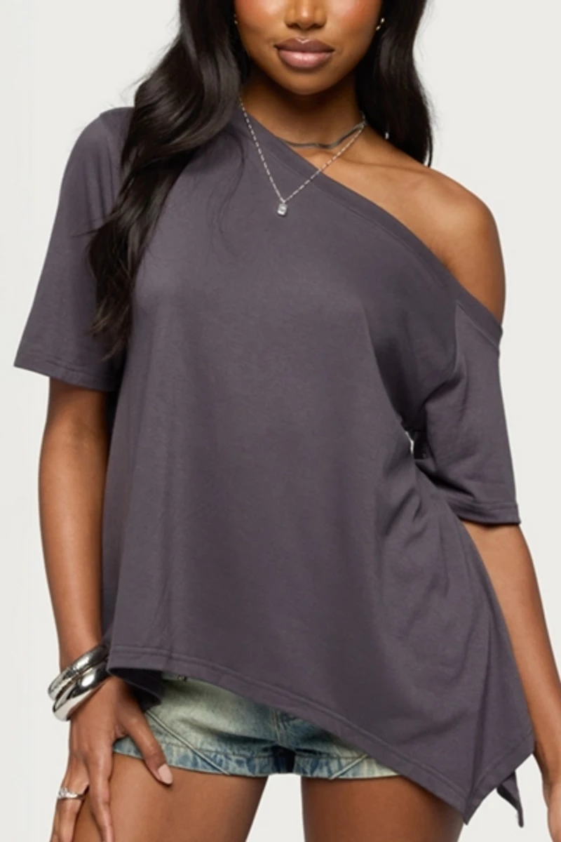 Edikted Josy Off Shoulder Handkerchief Top