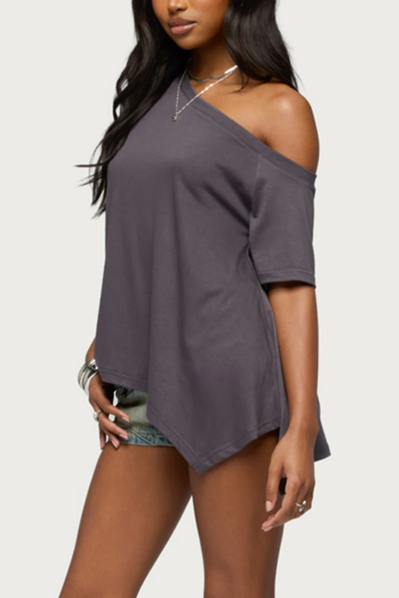 Edikted Josy Off Shoulder Handkerchief Top