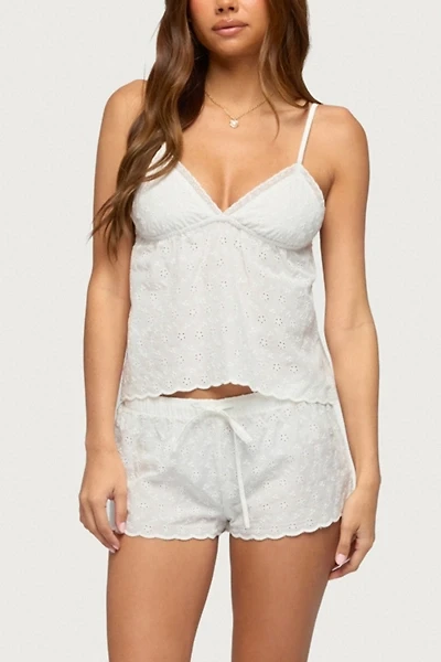 Edikted Talula Eyelet Babydoll Top
