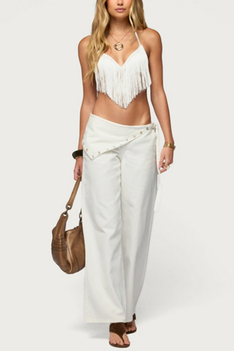 Edikted Kienna Fringed Bra Top