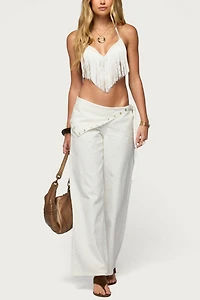 Edikted Kienna Fringed Bra Top