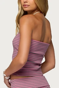 Edikted Monikah Striped Built Bra Tube Top