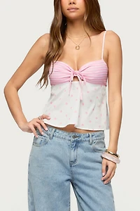 Edikted Tilly Mixed Print Top