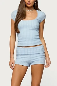 Edikted Iyara Textured Knit Top