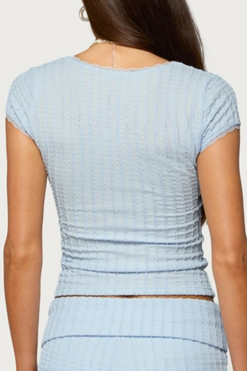 Edikted Iyara Textured Knit Top