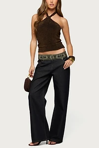 Edikted Katalya Glitter Halter Top